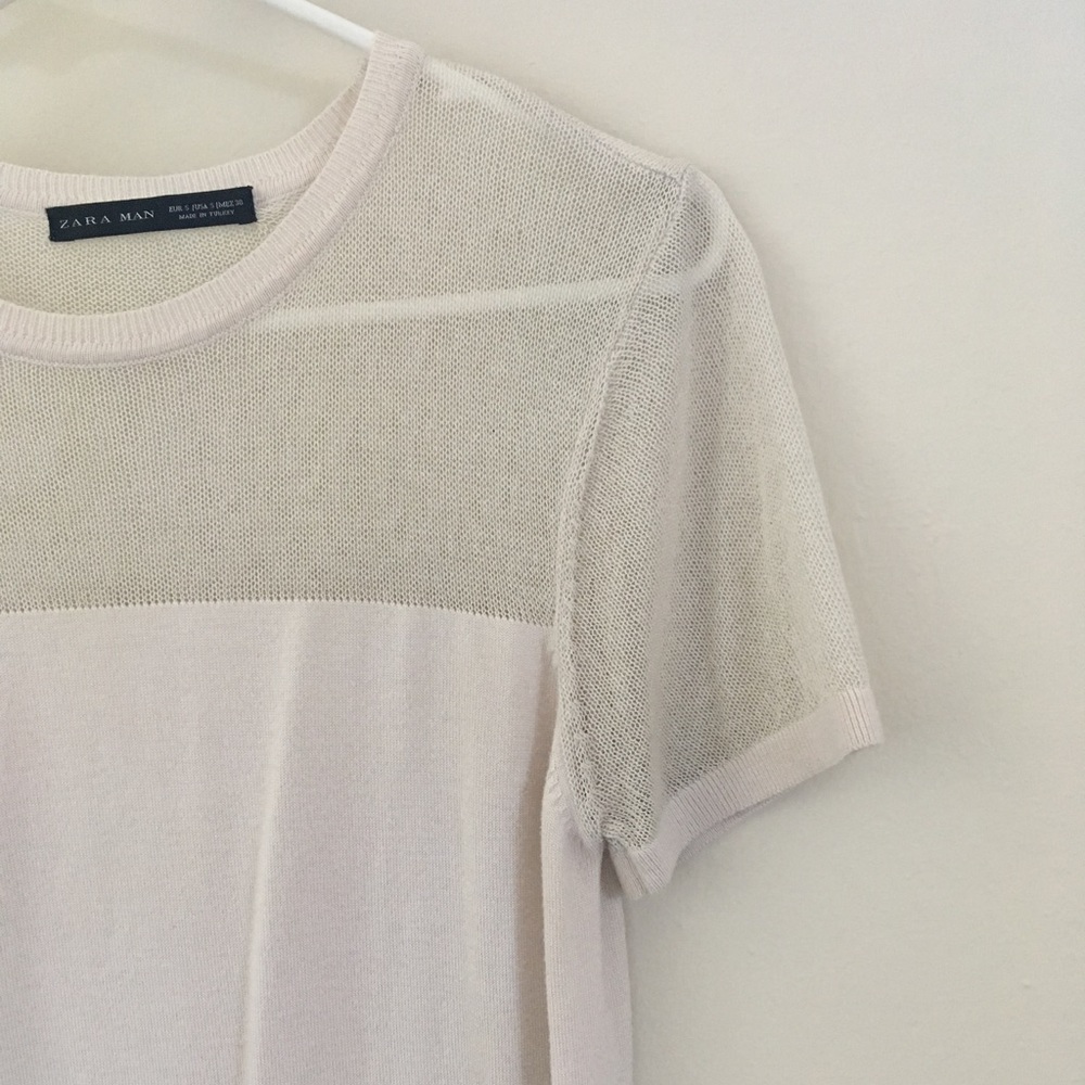 Zara man mesh panel shirt